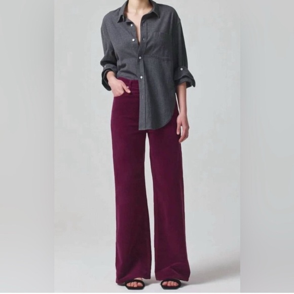 Citizens of Humanity Paloma Corduroy Pants| Size  29 |High Rise Baggy |Wide Leg - Picture 1 of 8